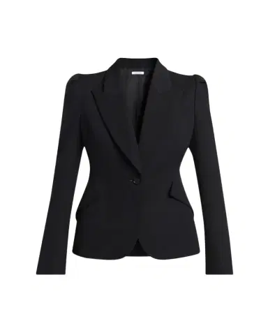 Alexander McQueen Puff-Sleeve Grain De Poudre Jacket | Thumbnail 1