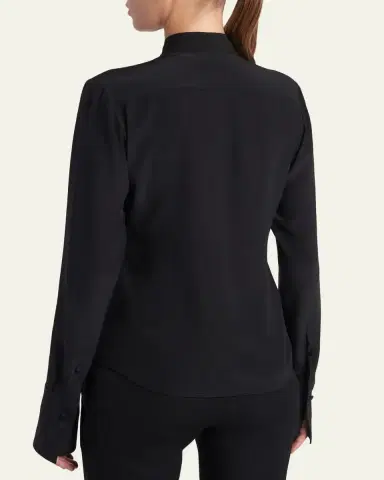 Alexander McQueen Ruffle Crepe De Chine Shirt | Thumbnail 3