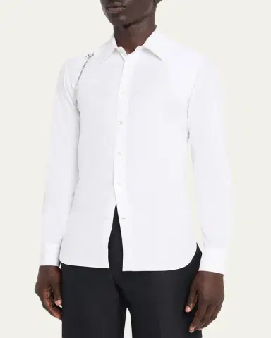 Alexander McQueen Men's T-Chain Harness Sport Shirt | Thumbnail 4