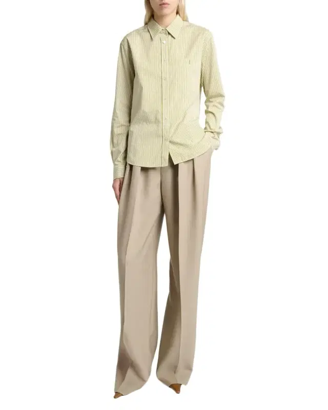 Saint Laurent Striped Cotton Poplin Button-Down Shirt
