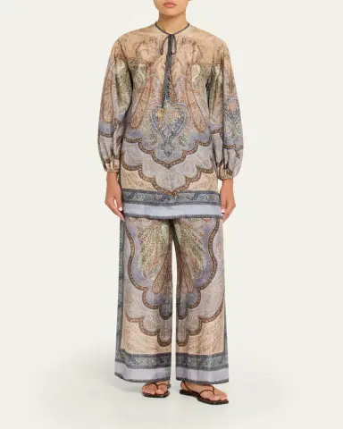 Zimmermann Wanderlust Relaxed Silk Pants | Thumbnail 2 Zimmermann Wanderlust Relaxed Silk Pants | Thumbnail 2