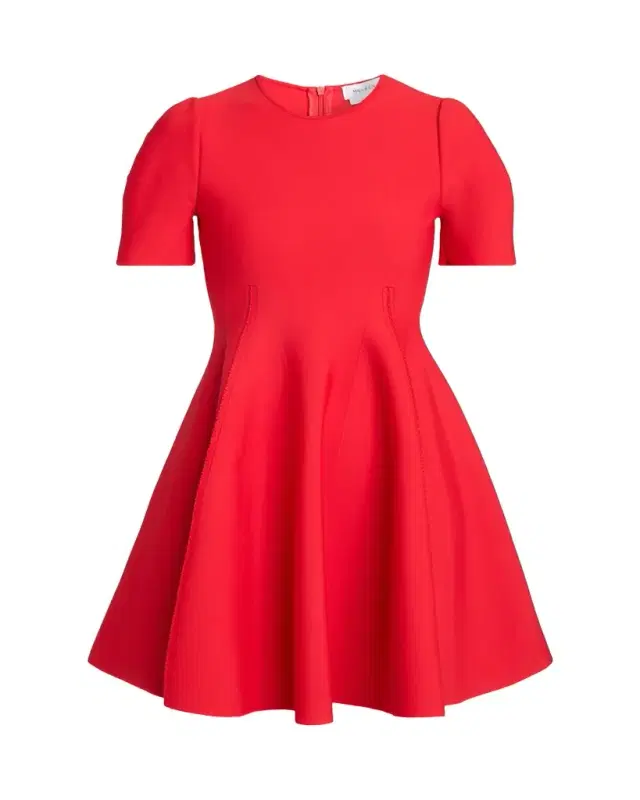Puff-Sleeve Fit-&-Flare Mini Dress Puff-Sleeve Fit-&-Flare Mini Dress