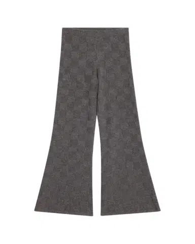The Elder Statesman Cashmere Checkerboard Knit Flare Pants | Thumbnail 1 The Elder Statesman Cashmere Checkerboard Knit Flare Pants | Thumbnail 1