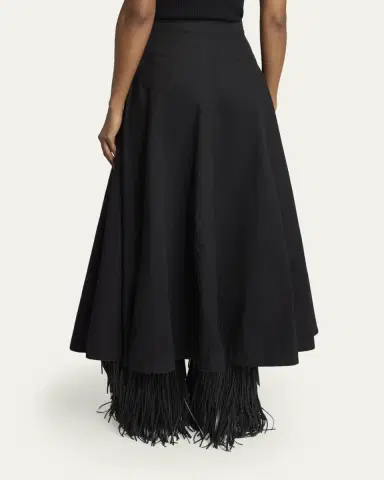 Balenciaga Cotton Godet Maxi Skirt | Thumbnail 3