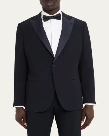 Giorgio Armani Men's Soho Line Wool Peak-Lapel Dinner Jacket | Thumbnail 4 Giorgio Armani Men's Soho Line Wool Peak-Lapel Dinner Jacket | Thumbnail 4