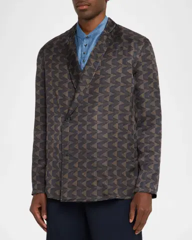 Giorgio Armani Geometric Single-Breasted Jacket | Thumbnail 8 Giorgio Armani Geometric Single-Breasted Jacket | Thumbnail 8