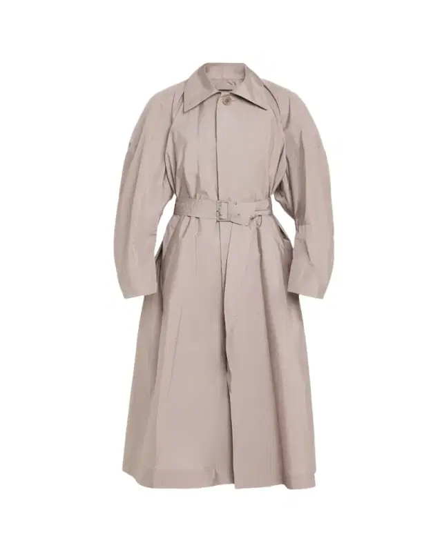 Shiny Twill Oversized Trench Coat