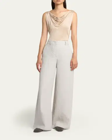 Giorgio Armani Cowl-Neck Metallic Jersey Top | Thumbnail 2 Giorgio Armani Cowl-Neck Metallic Jersey Top | Thumbnail 2