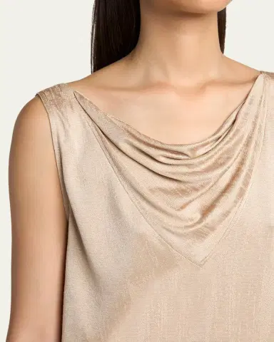 Giorgio Armani Cowl-Neck Metallic Jersey Top | Thumbnail 5 Giorgio Armani Cowl-Neck Metallic Jersey Top | Thumbnail 5