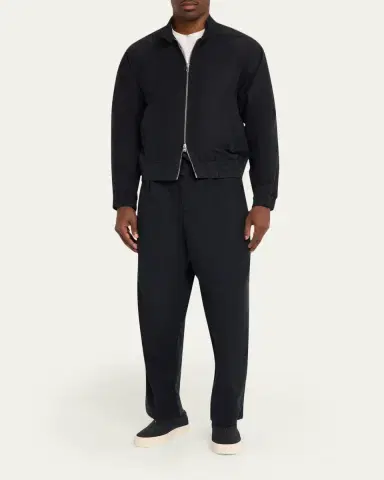 OFFICINE GÉNÉRALE Men's Faded Black Cotton Twill Cory Jacket | Thumbnail 2
