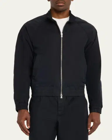 OFFICINE GÉNÉRALE Men's Faded Black Cotton Twill Cory Jacket | Thumbnail 4