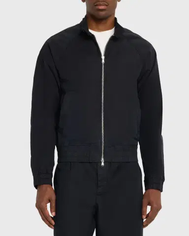 OFFICINE GÉNÉRALE Men's Faded Black Cotton Twill Cory Jacket | Thumbnail 8