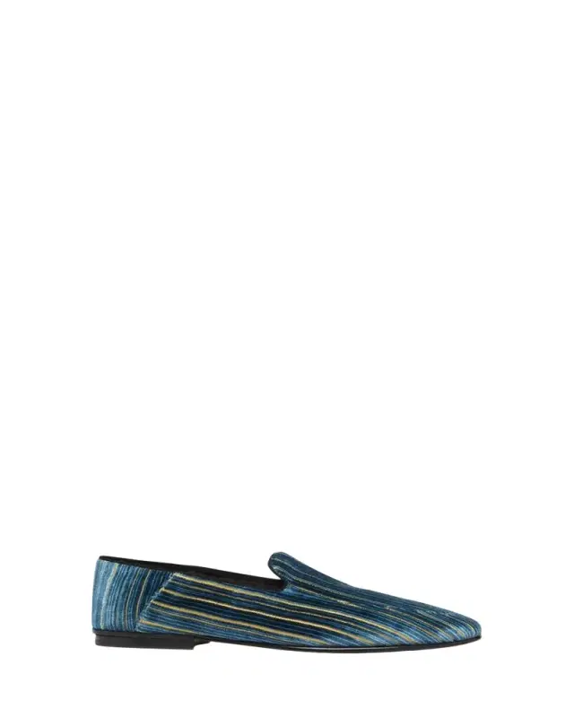 Men's Steven Striped Velvet Formal Loafers