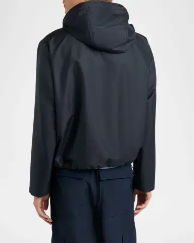 Giorgio Armani Men's Silk and Nylon Full-Zip Hoodie | Thumbnail 7 Giorgio Armani Men's Silk and Nylon Full-Zip Hoodie | Thumbnail 7