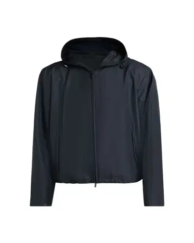 Giorgio Armani Men's Silk and Nylon Full-Zip Hoodie | Thumbnail 1 Giorgio Armani Men's Silk and Nylon Full-Zip Hoodie | Thumbnail 1