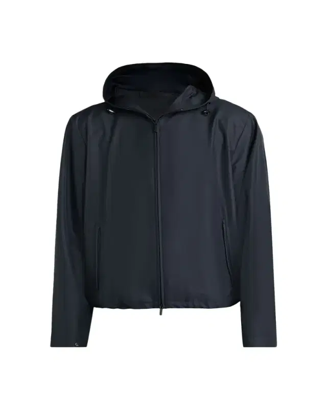 Men's Silk and Nylon Full-Zip Hoodie