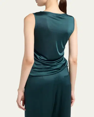 Giorgio Armani Draped Sleeveless Blouse | Thumbnail 3 Giorgio Armani Draped Sleeveless Blouse | Thumbnail 3