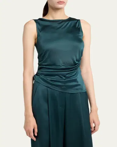 Giorgio Armani Draped Sleeveless Blouse | Thumbnail 4 Giorgio Armani Draped Sleeveless Blouse | Thumbnail 4