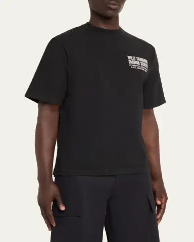 Willy Chavarria Men's Fashion Service Cotton T-Shirt | Thumbnail 4