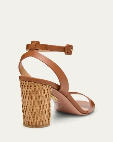 Aquazzura Sunseeker Leather Ankle-Strap Sandals | Thumbnail 5