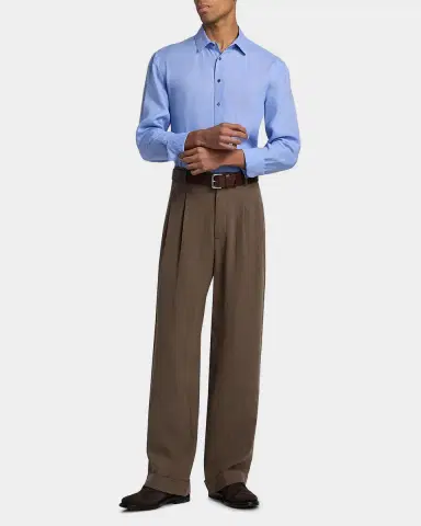Giorgio Armani Men's Linen Classic-Fit Sport Shirt | Thumbnail 6