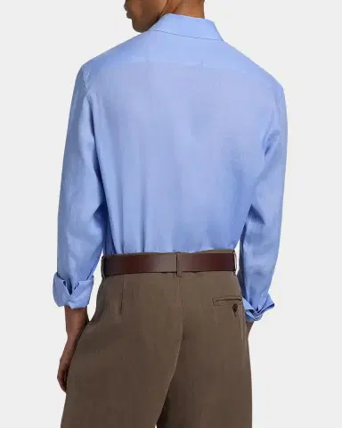 Giorgio Armani Men's Linen Classic-Fit Sport Shirt | Thumbnail 7