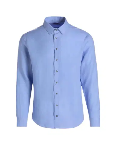 Giorgio Armani Men's Linen Classic-Fit Sport Shirt | Thumbnail 1