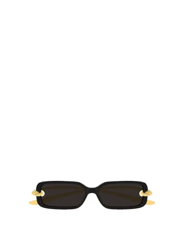 Bottega Veneta 56mm Acetate & Metal Rectangular Sunglasses