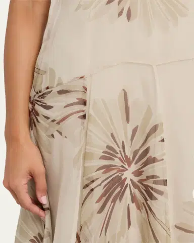 Brunello Cucinelli Floral-Print Silk Halter Maxi Dress | Thumbnail 5 Brunello Cucinelli Floral-Print Silk Halter Maxi Dress | Thumbnail 5