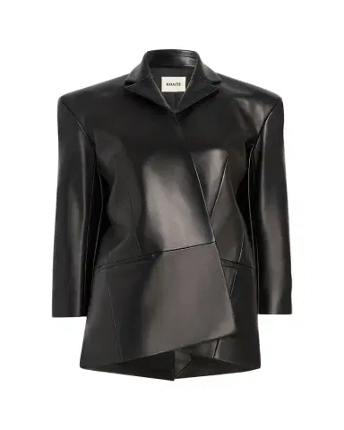 Khaite Palto Asymmetric Leather Jacket | Thumbnail 1