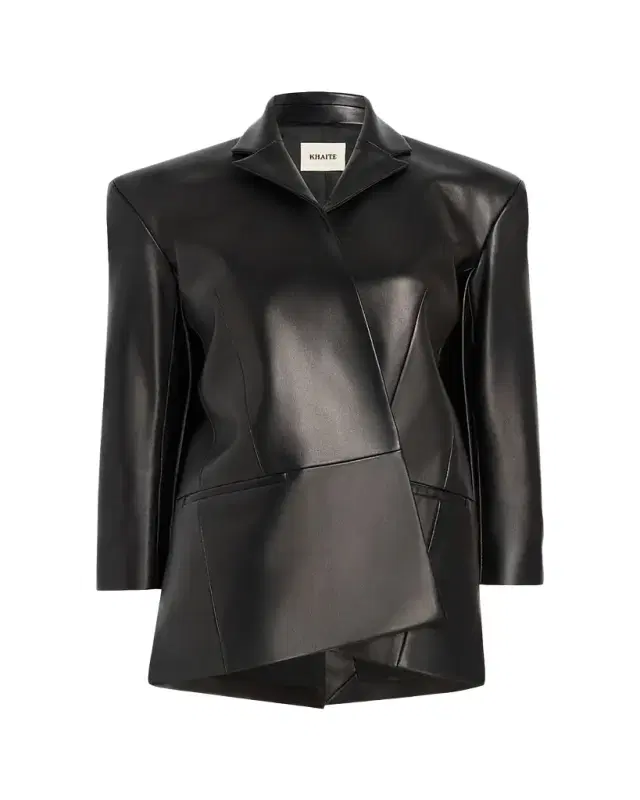 Palto Asymmetric Leather Jacket