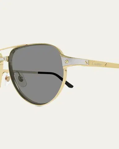 Cartier Men's CT0425S-006 Metal and Acetate Aviator Sunglasses | Thumbnail 2 Cartier Men's CT0425S-006 Metal and Acetate Aviator Sunglasses | Thumbnail 2