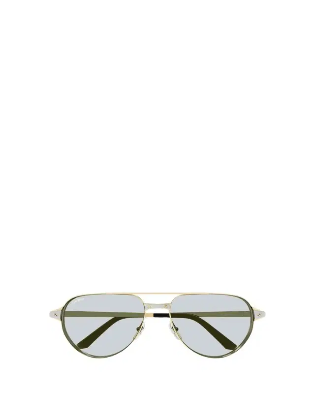 Cartier Men's CT0425S-006 Metal and Acetate Aviator Sunglasses