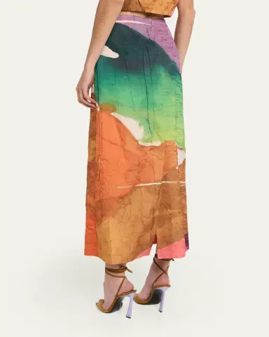 Ulla Johnson x Helen Frankenthaler Inez Satin Pencil Skirt | Thumbnail 3 Ulla Johnson x Helen Frankenthaler Inez Satin Pencil Skirt | Thumbnail 3
