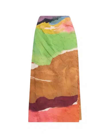 Ulla Johnson x Helen Frankenthaler Inez Satin Pencil Skirt | Thumbnail 1 Ulla Johnson x Helen Frankenthaler Inez Satin Pencil Skirt | Thumbnail 1