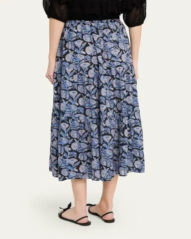 Ulla Johnson Nessa Tiered Midi Skirt | Thumbnail 3