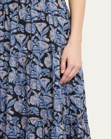 Ulla Johnson Nessa Tiered Midi Skirt | Thumbnail 5