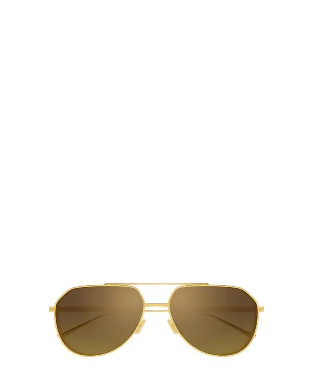 Bottega Veneta Ribbon 60mm Metal Aviator Sunglasses