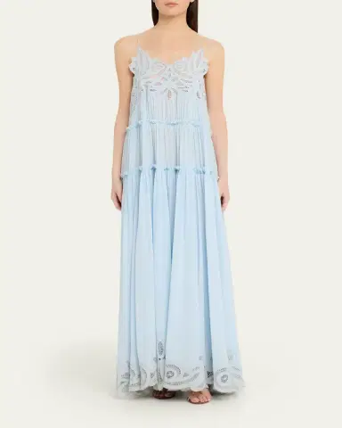 Ulla Johnson Filippa Embroidered Silk Gown | Thumbnail 2