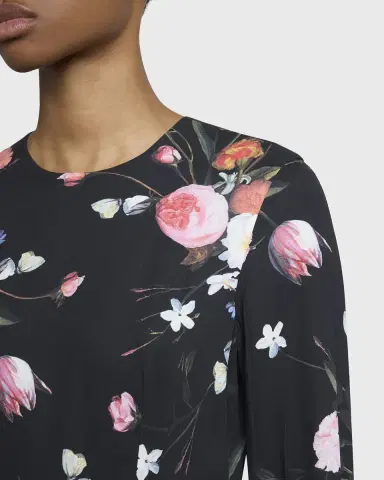 Erdem Floral-Print Long-Sleeve Midi Dress | Thumbnail 9