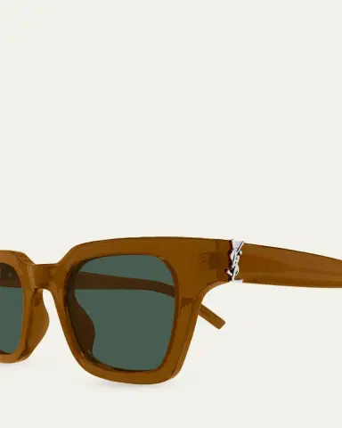 Saint Laurent SL M157 Recycled Acetate Square Sunglasses | Thumbnail 3