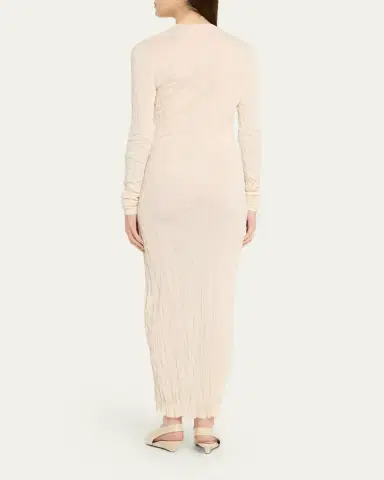 TOTEME Rippled Long-Sleeve Column Dress | Thumbnail 3 TOTEME Rippled Long-Sleeve Column Dress | Thumbnail 3