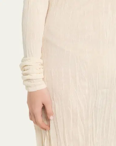 TOTEME Rippled Long-Sleeve Column Dress | Thumbnail 5 TOTEME Rippled Long-Sleeve Column Dress | Thumbnail 5