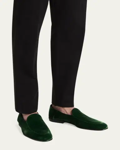 TOM FORD Men's Steven Velvet Formal Loafers | Thumbnail 2