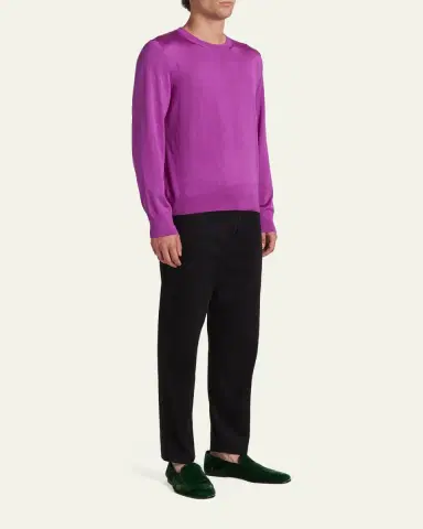 TOM FORD Men's Steven Velvet Formal Loafers | Thumbnail 3