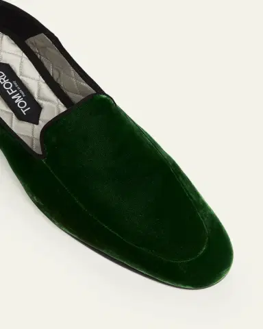 TOM FORD Men's Steven Velvet Formal Loafers | Thumbnail 5