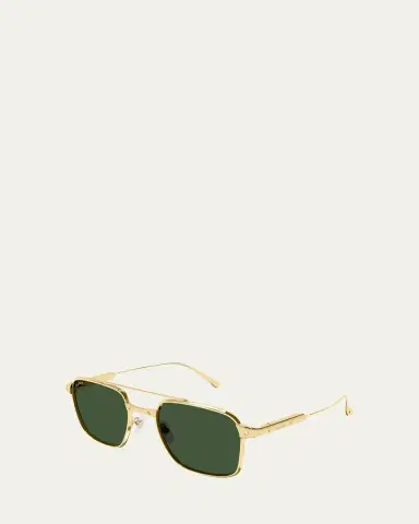Cartier Men's CT0610S-002 Double-Bridge Titanium Aviator Sunglasses | Thumbnail 2 Cartier Men's CT0610S-002 Double-Bridge Titanium Aviator Sunglasses | Thumbnail 2