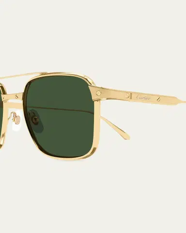 Cartier Men's CT0610S-002 Double-Bridge Titanium Aviator Sunglasses | Thumbnail 3 Cartier Men's CT0610S-002 Double-Bridge Titanium Aviator Sunglasses | Thumbnail 3