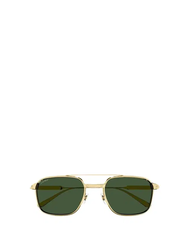 Cartier Men's CT0610S-002 Double-Bridge Titanium Aviator Sunglasses