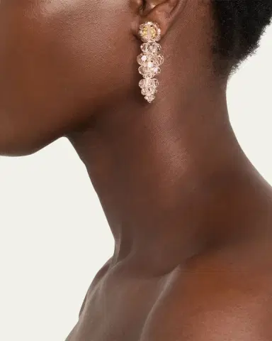 Simone Rocha Mini Cluster Earrings, Green | Thumbnail 3